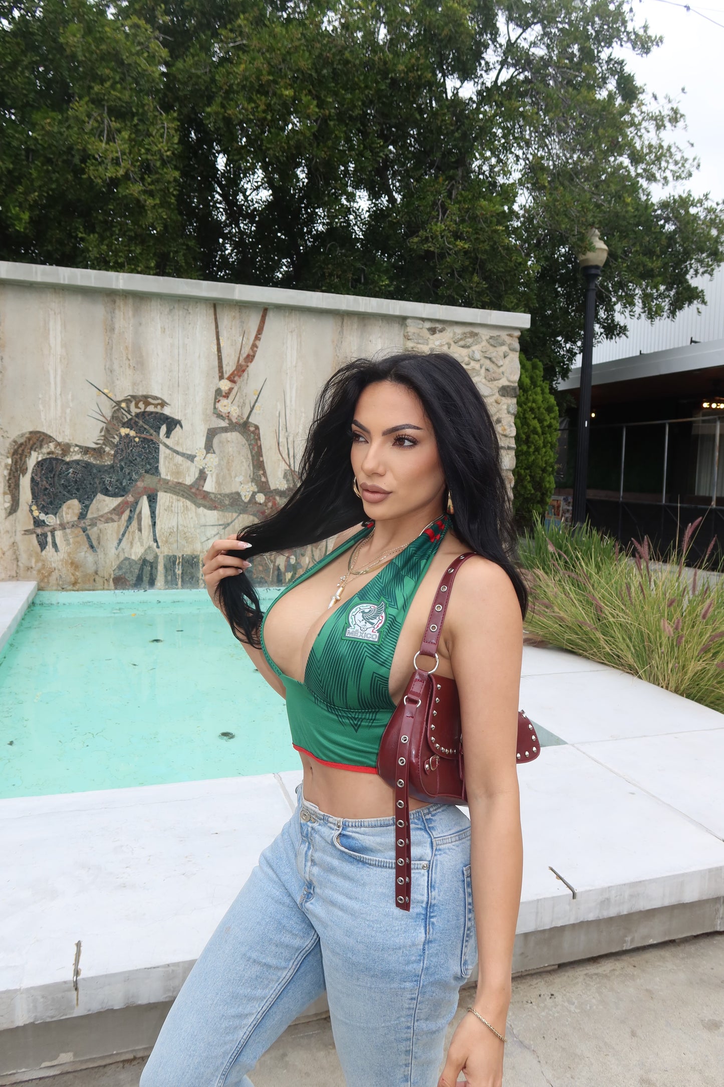 Custom Jersey Halter Top
