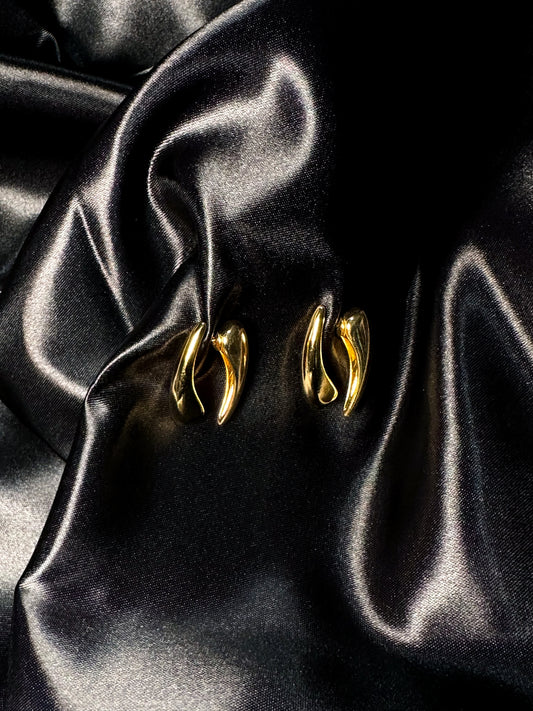 Golden Dagger Statement Earrings