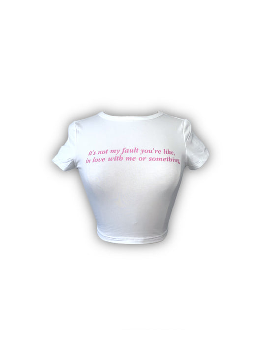 In Love with Me Crop Top - White
