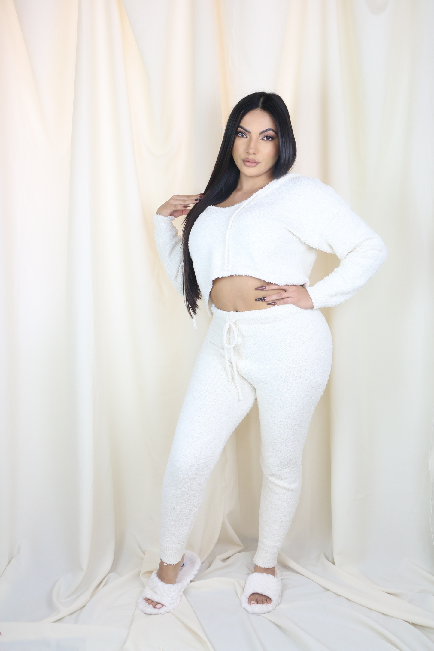 cream skims cozy collection dupe soft pant set matching hoodie two piece matching set