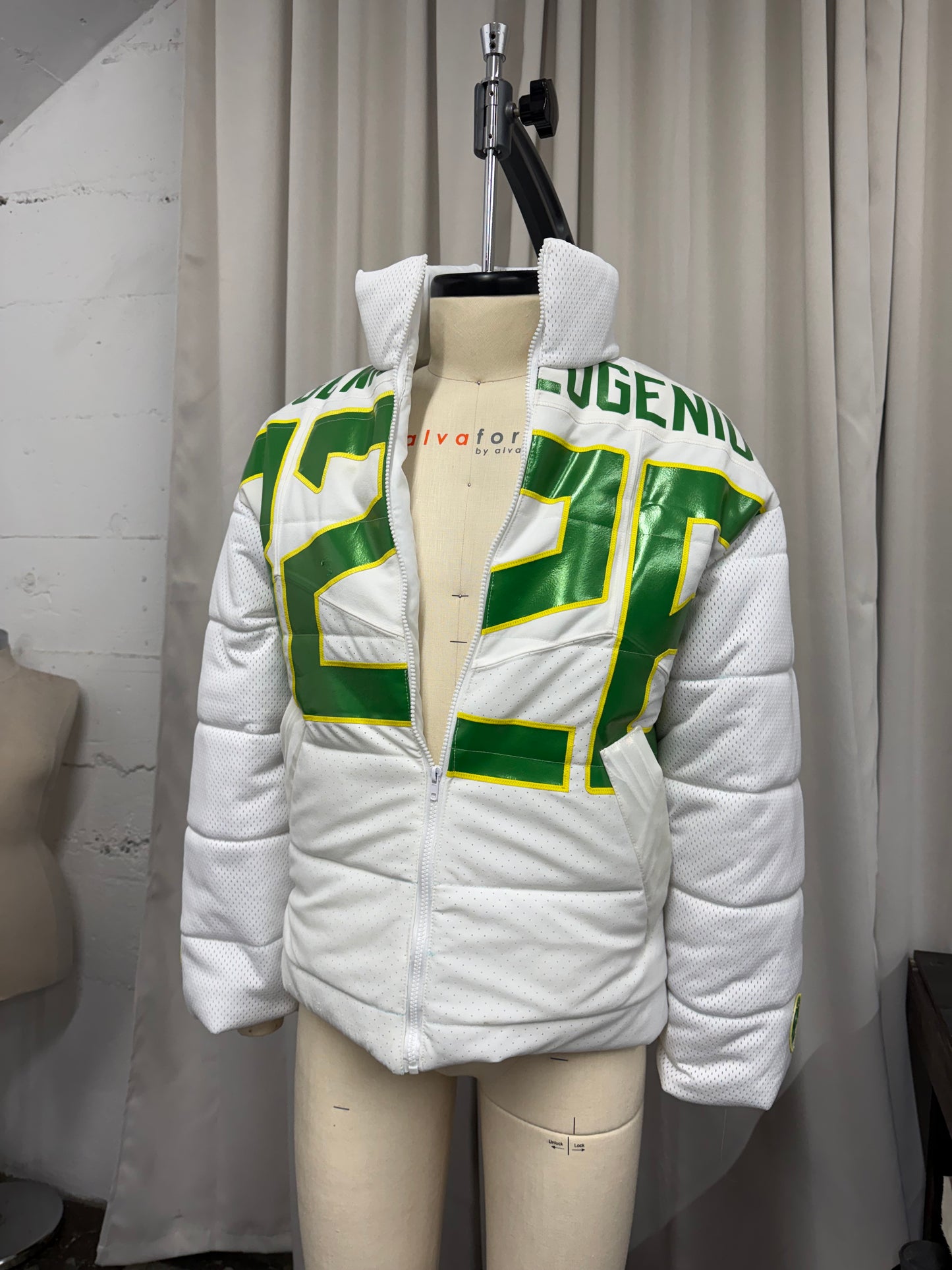 Custom Jersey Puffer Jacket- Made from any jersey
