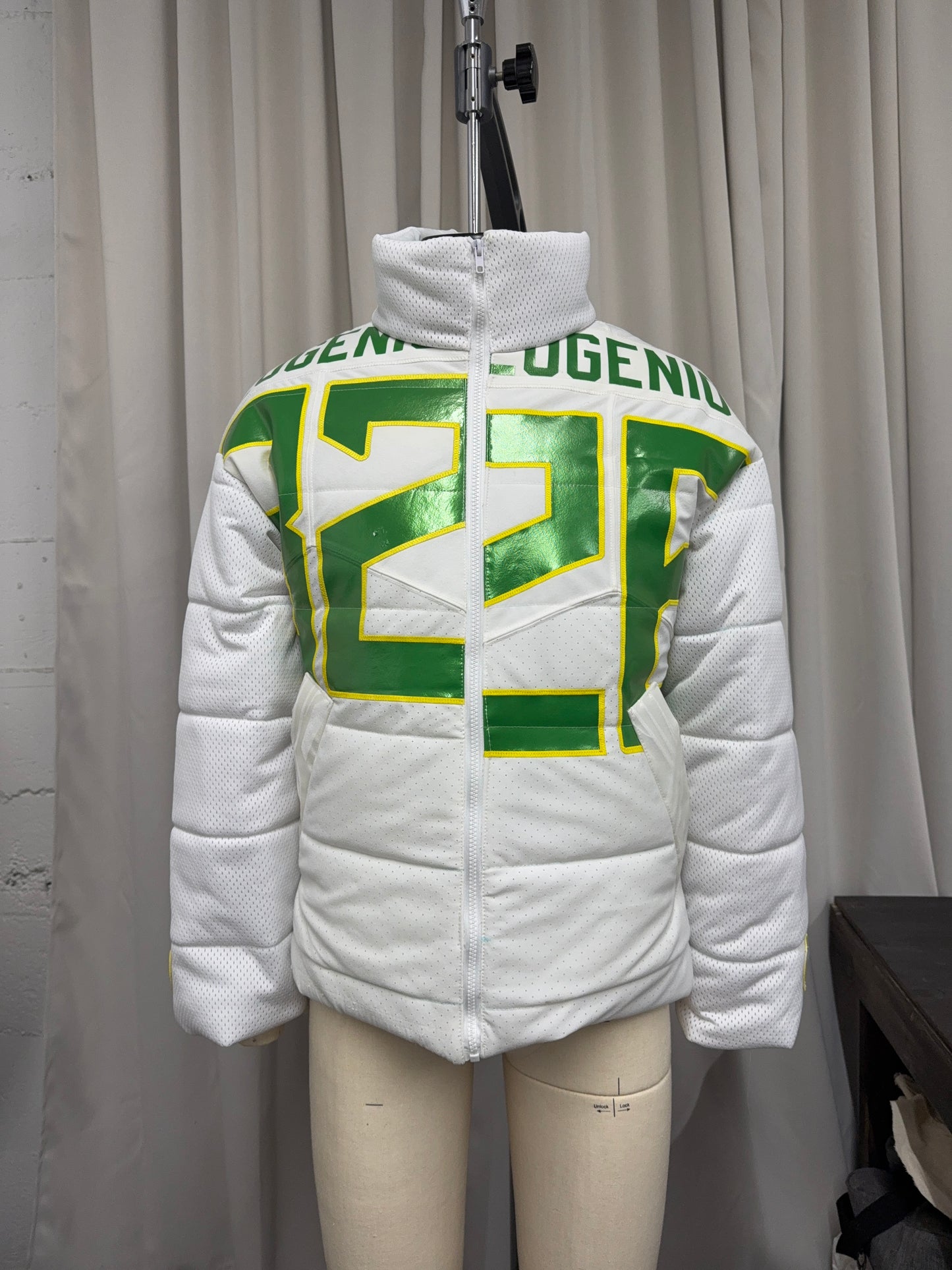Custom Jersey Puffer Jacket- Made from any jersey